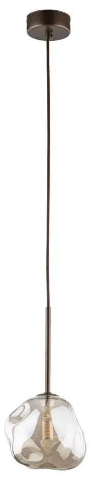 Lampada a sospensione su cavo LAVA 1xG9/8W/230V bronzo/beige fumé