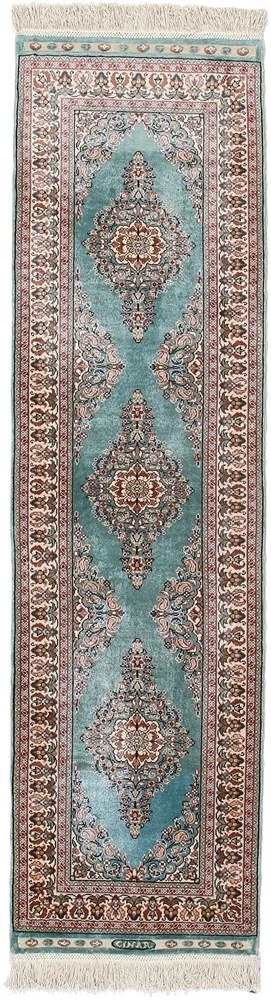 Tappeto 40x140 Marrone (Tacchino) Annodato A Mano