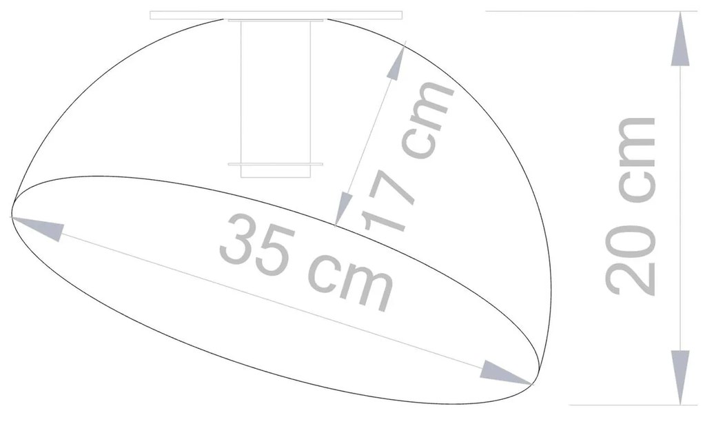 SIGMA Plafoniera Sfera, Ø 35cm, bianco/oro