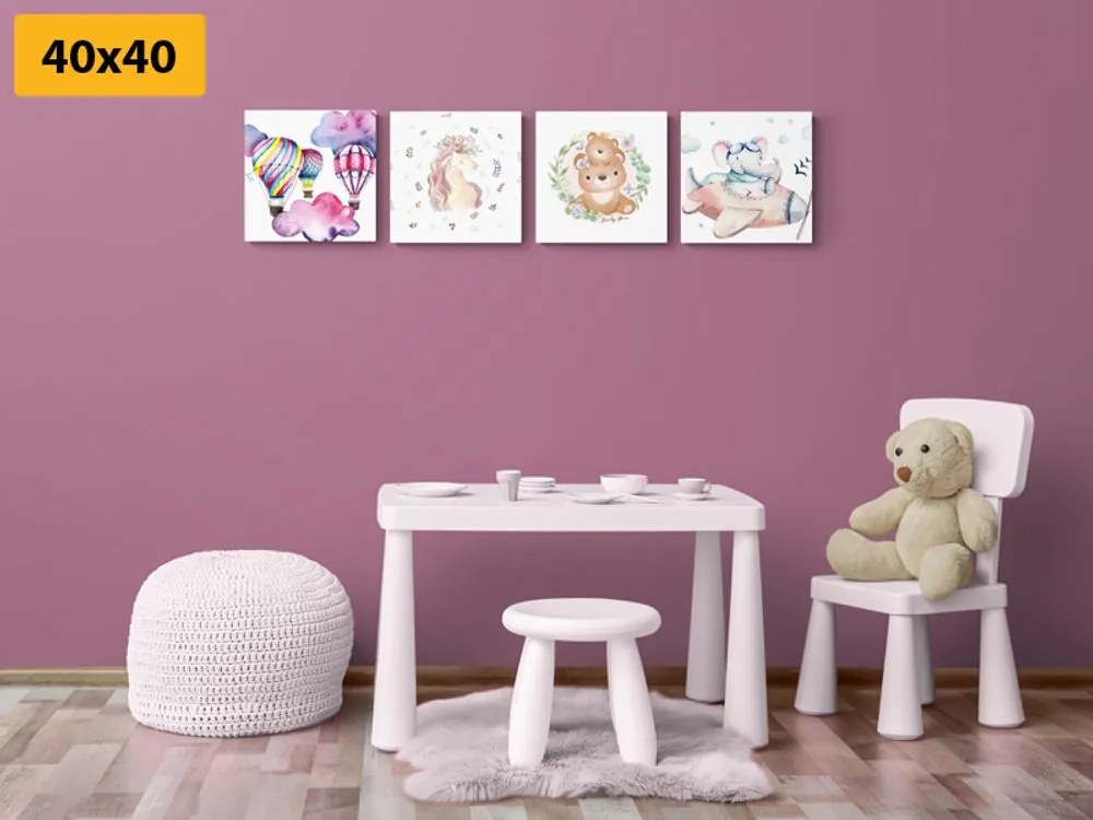 Set di quadri – Per bambini in colori delicati