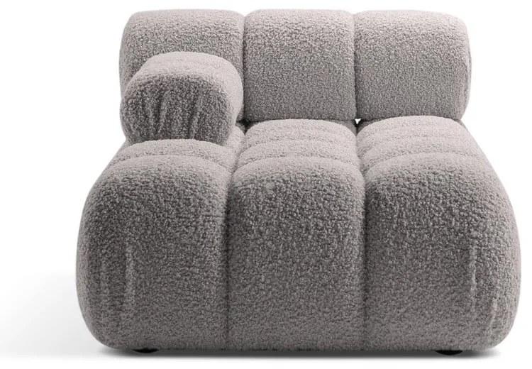 Modulo divano grigio chiaro in tessuto bouclé (angolo sinistro) Bellis - Micadoni Home