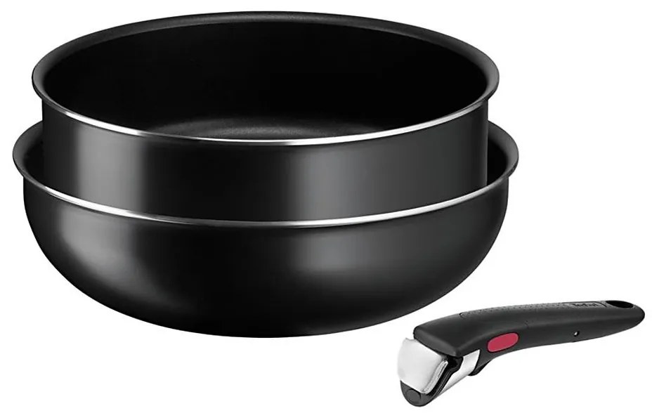Tefal - Set di teglie 3 pz INGENIO EASY COOK & CLEAN BLACK