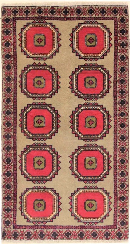 Beluch Tappeto 100 x 190 Marrone (Iran) Annodato A Mano
