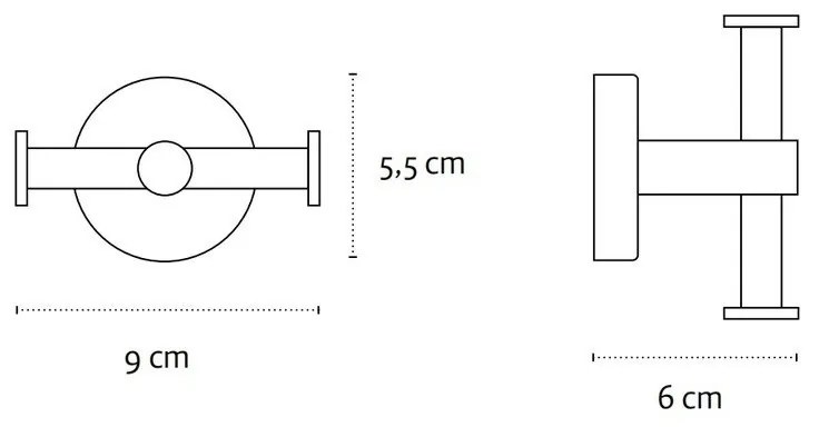 Kamalu - appendiabiti bagno doppi ganci laterali acciaio inox lucido | mira-c