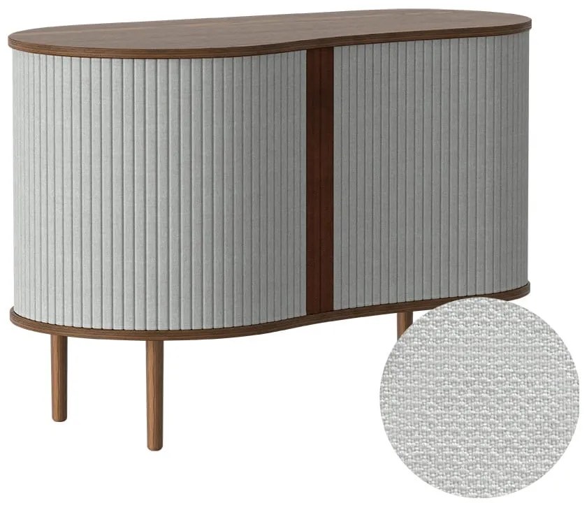 Cassettiera bassa grigio-marrone con ante scorrevoli in rovere 100x67 cm Audacious - UMAGE