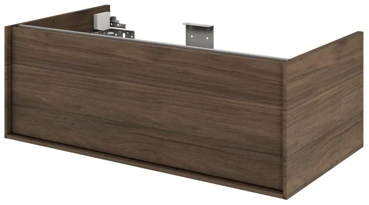 Mobile da bagno sospeso sotto lavabo L 90 x H 32 x P 48 cm noce satinato, 1 cassetto SENSEA Neo Frame