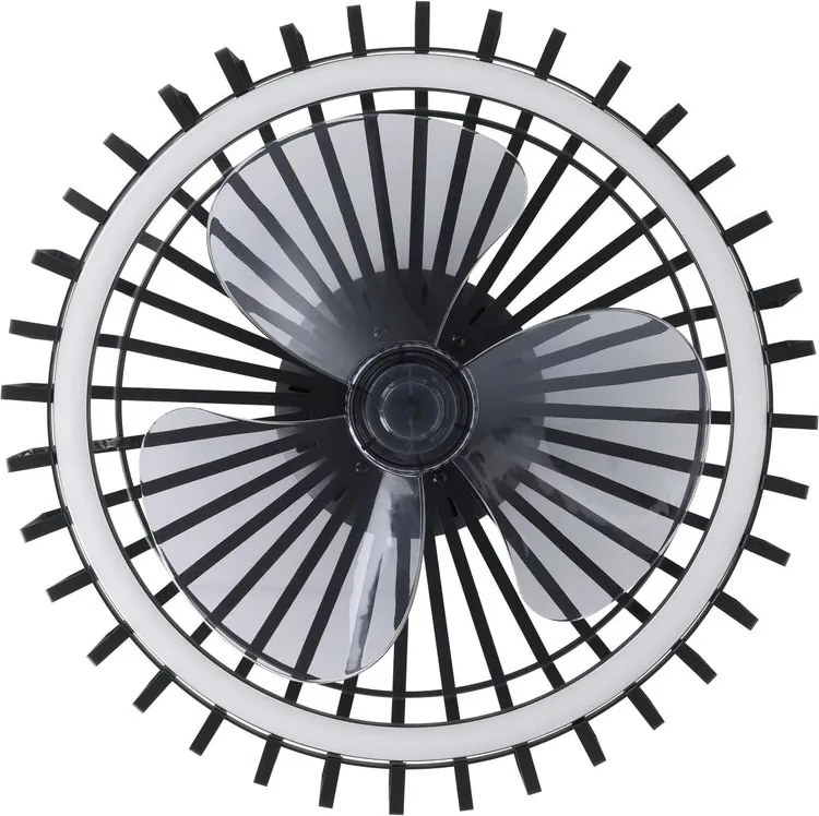 Ventilatore da soffitto ORIKUM pale trasparenti, struttura nero ø 46.3 cm EGLO