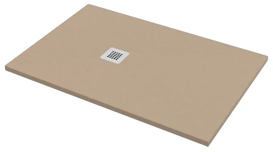 Piatto doccia in carbonato di calcio Horus L 80 x L 120 x H 2.7 cm opaco effetto pietra