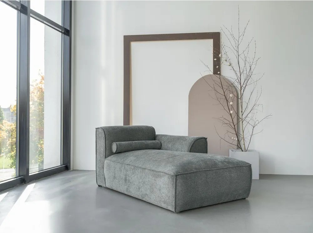 Divano componibile verde (con penisola a destra) Flex Felix – Miuform