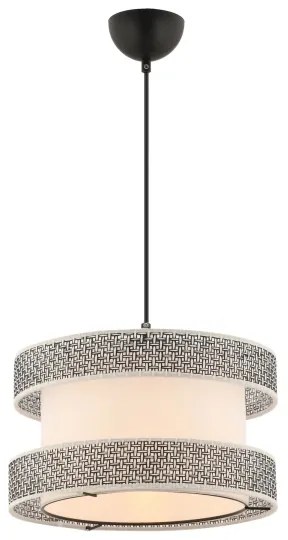 Lampadario a cavo HALO 1xE27/60W/230V crema/grigio