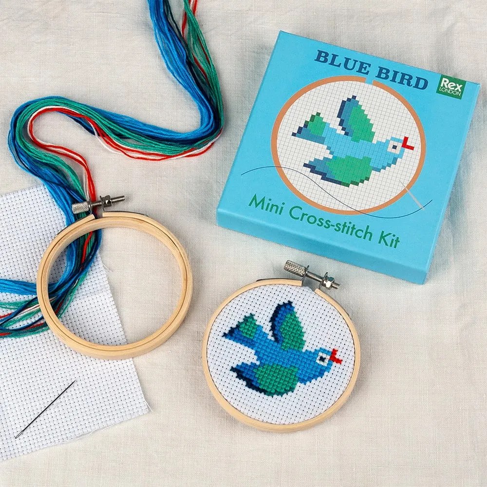 Set creativo punto-croce Cross-stitch Kit Blue Bird - Rex London