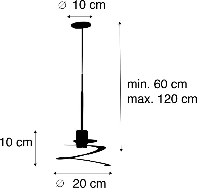 Lampada a sospensione di design con paralume a spirale 20 cm - Scroll
