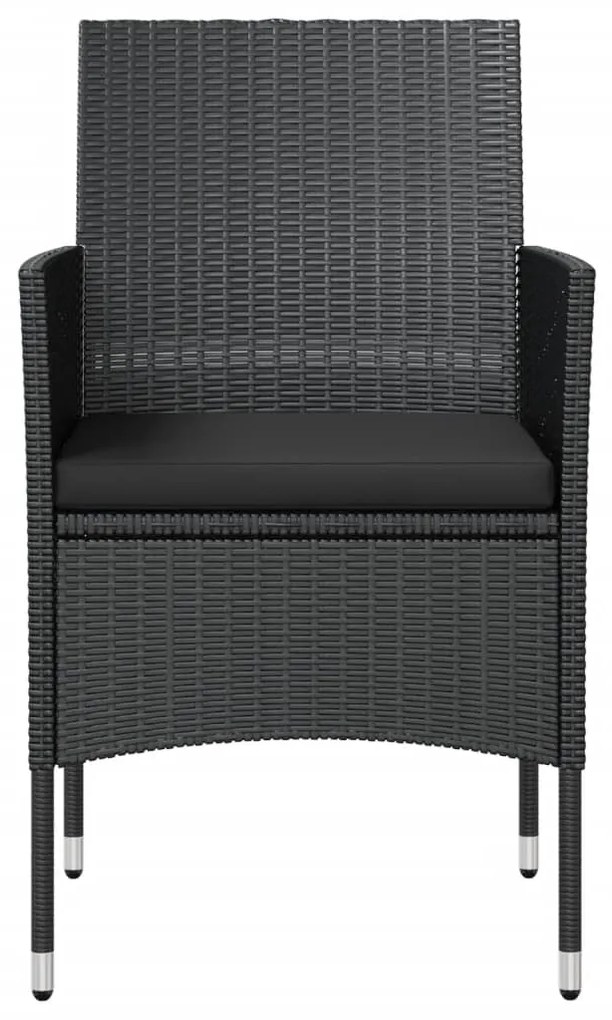 Set Divani da Giardino 16 pz con Cuscini in Polyrattan Nero