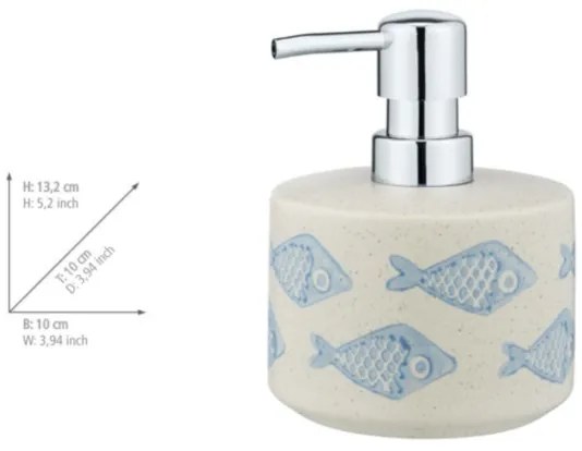 WENKO 24311100 - Dispenser per sapone AQUAMARIN 475 ml beige