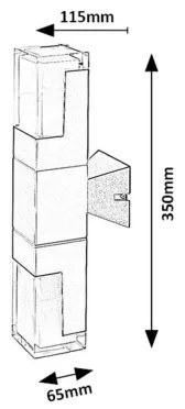 Rabalux 77127 - Applique a LED da esterno DARVAS LED/12W/230V IP54