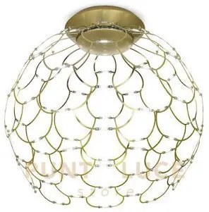 Lamoi lampada da soffitto grande oro a led 2700k  9939lm 99w d.80cm