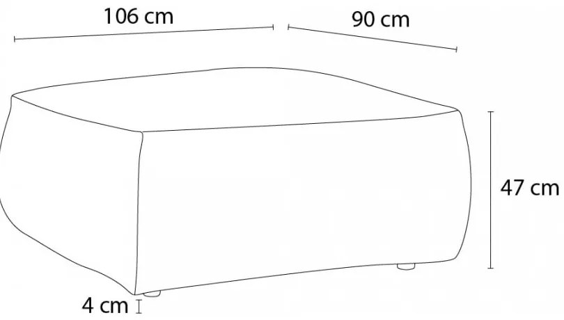 Poggiapiedi color mattone con rivestimento in velluto a coste Voltaire – Bobochic Paris