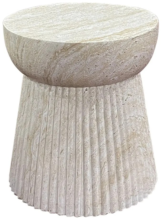 Tavolino da giardino rotondo in pietra ø 37 cm Bonn – House Nordic