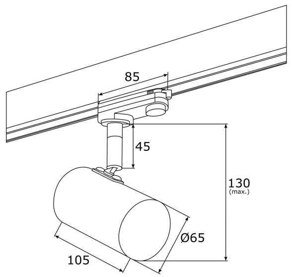 Argon 4323 - Faretto LED per sistema a binario HAGA LED/9W/230V dorato