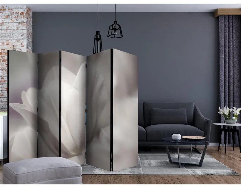 Paravento  Tulip  black and white photo II [Room Dividers]  Colore ---, Dimensioni e Misure 225x172