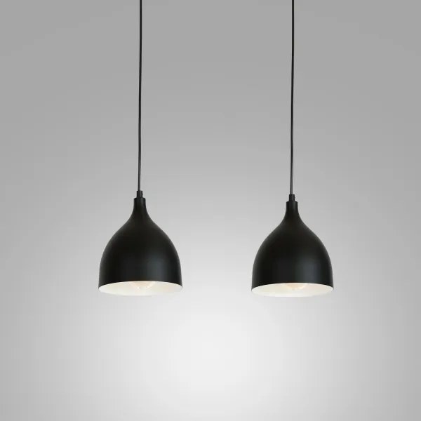 Lampadario a sospensione con filo NOAK 2xE27/15W/230V nero