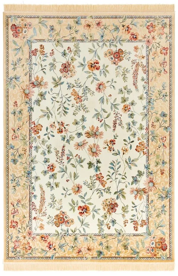 Tappeto in viscosa beige 95x140 cm Oriental - Nouristan