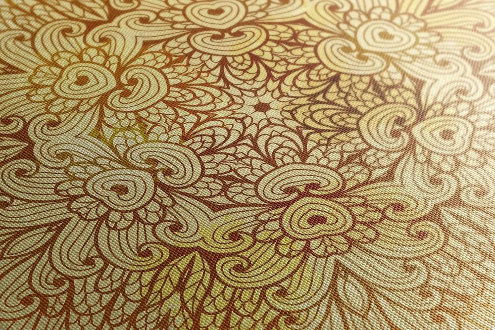 Quadro su tela – Mandala etnica dorata