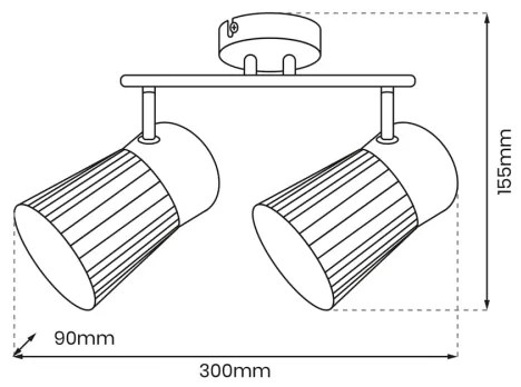 Faretto BEST 2xE14/40W/230V nero