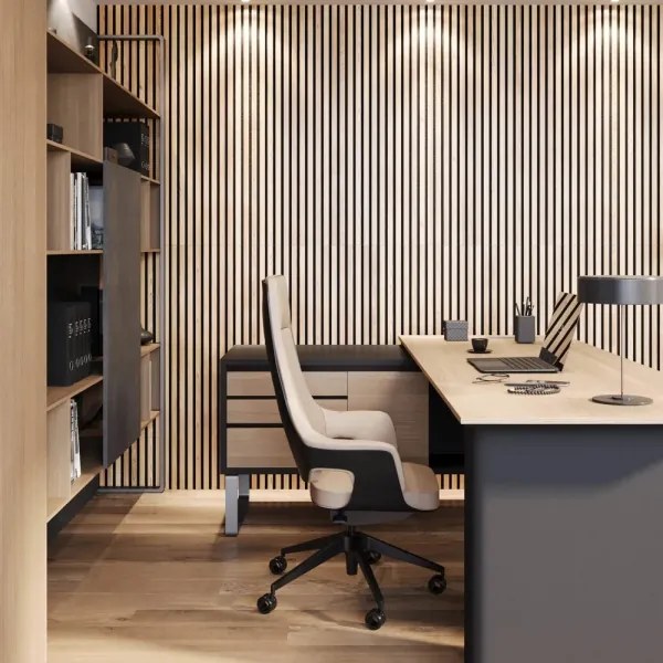 Pannello fonoassorbente da rivestimento VASALUND 240x52 cm in rovere