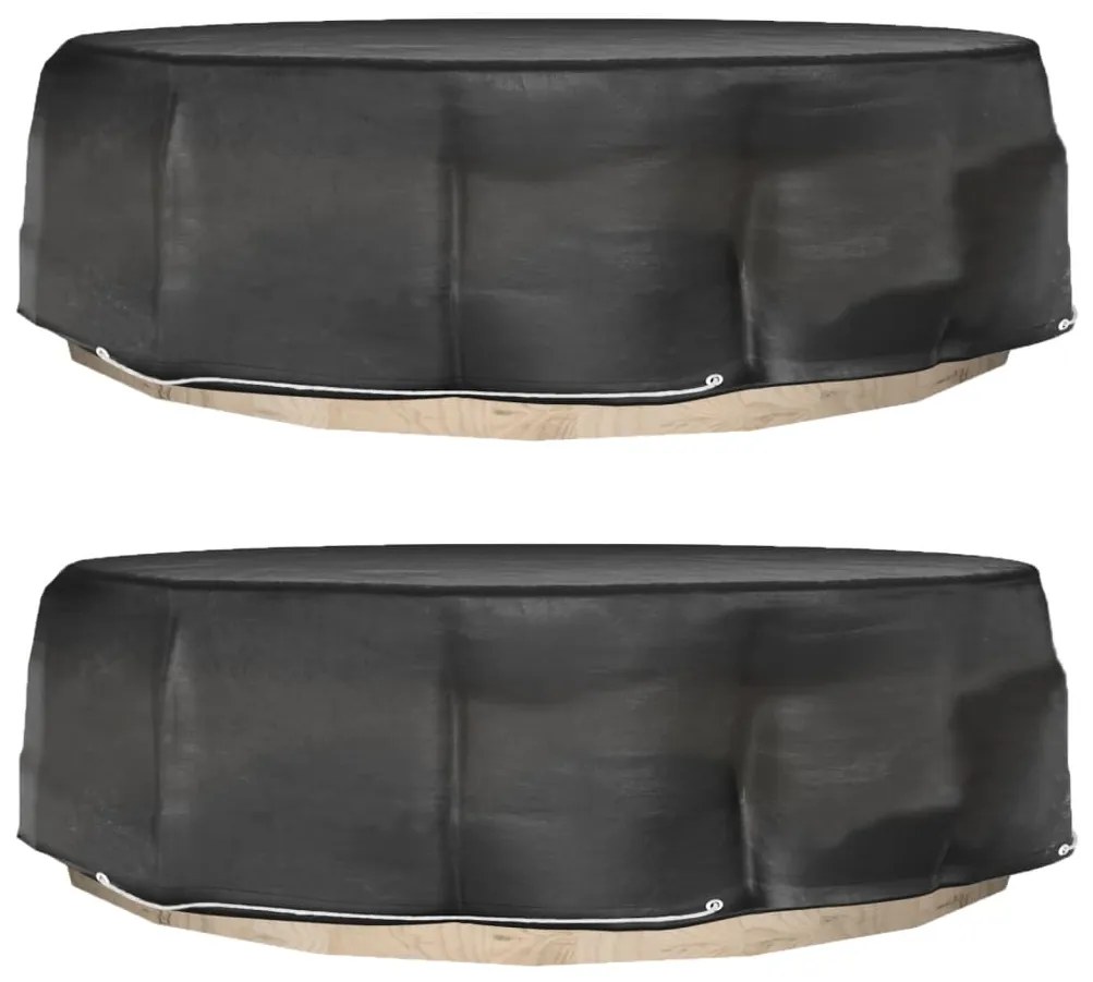 Coperture Divani Isola 2pz Con 8 Occhielli Ø188x50 Cm Rotonde /