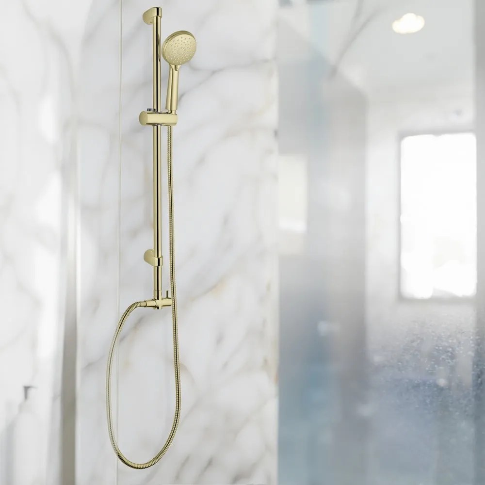 Tubo doccia oro opaco in acciaio inox 150 cm Brass – Wenko