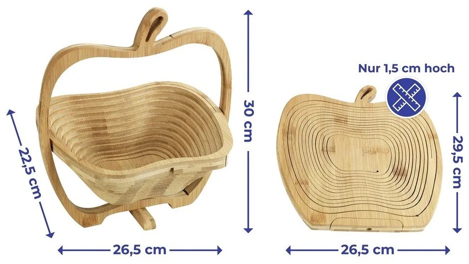 Cesto di frutta in bambù - Maximex