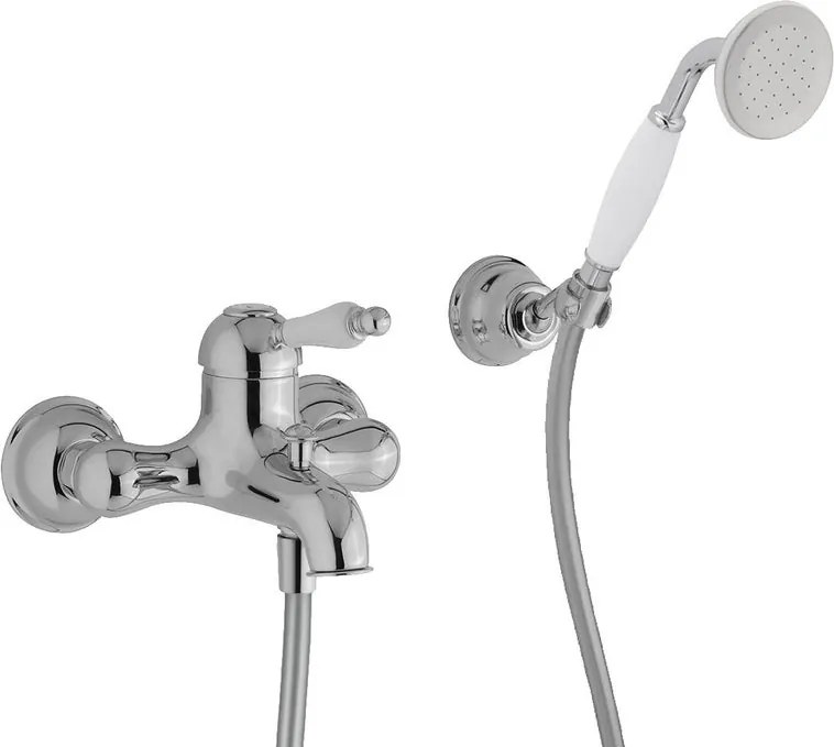 Rubinetto per vasca getto laminare cristallino OXFORD per muro cromo HUBER