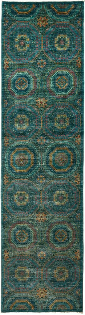 Mamluk Tappeto 80x300 Grigio (Pakistan) Annodato A Mano