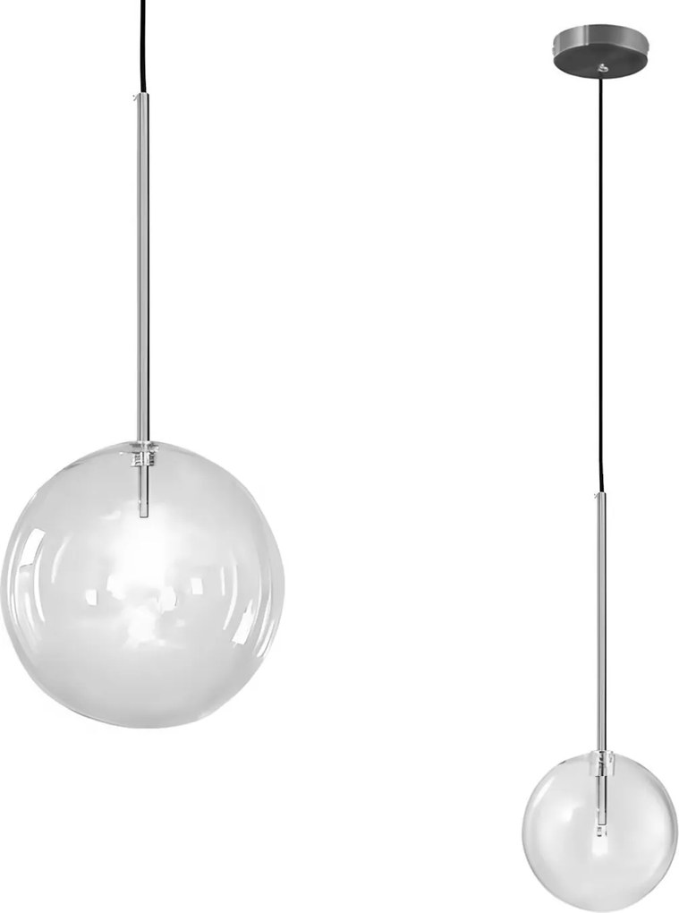 Lampada da soffitto a sospensione con sfera di vetro 20cm APP1685-1CP
