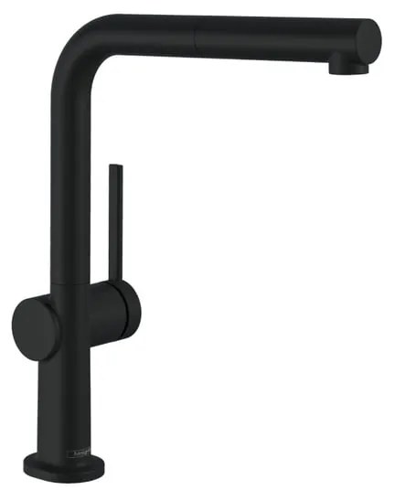 Rubinetto da cucina con doccetta a l Talis M54 nero verniciato satinato HANSGROHE