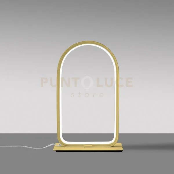 Nicole l - lampada da tavolo oro a led 3000k 600lm 12w dimmerabile ...