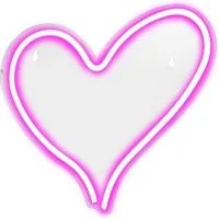 Insegna neon Cuore rosa da parete usb