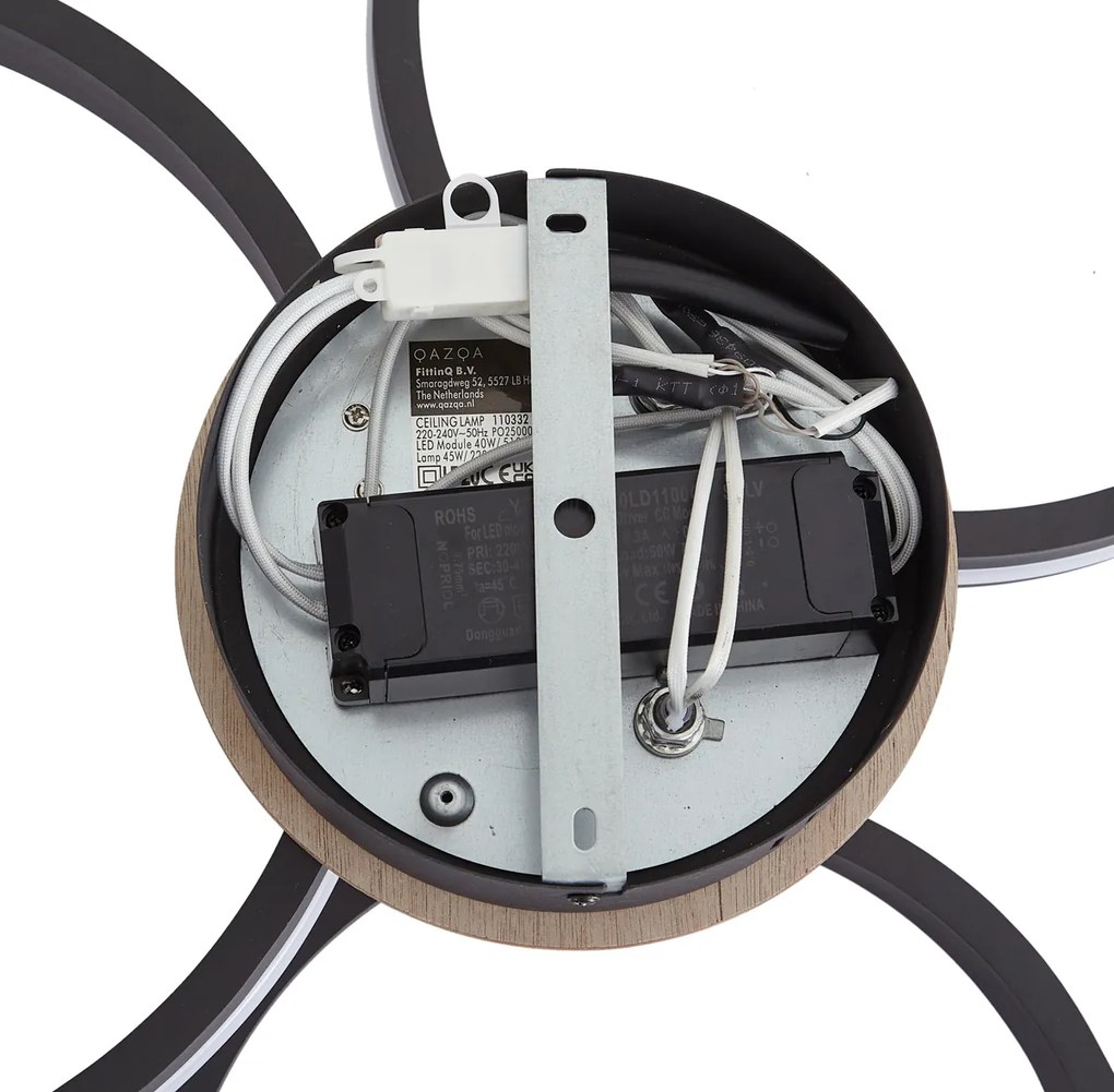 Plafoniera in legno con LED dimmerabile a 3 livelli 3 luci - Navara