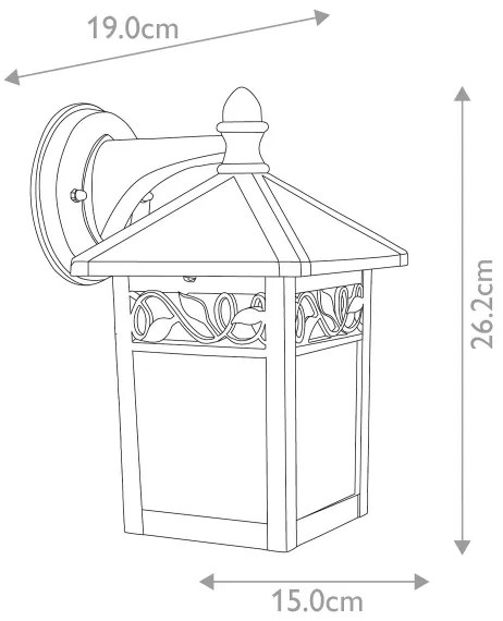 Elstead GZH-WC2 - Applique da esterno WINCHCOMBE 1xE27/60W/230V IP44