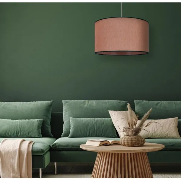 Duolla - Lampadario a sospensione con filo ROLLER 1xE27/15W/230V diametro 40 cm marrone/nero