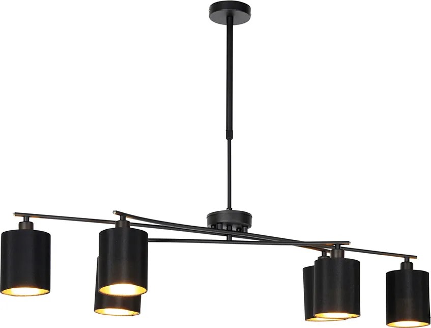 Lampada a sospensione intelligente nera regolabile con 6 Wifi B35 - Lofty