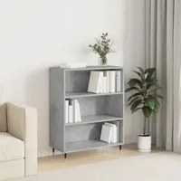 Libreria Grigio Cemento 69,5x32,5x90 cm in Legno Multistratocod mxl 79933