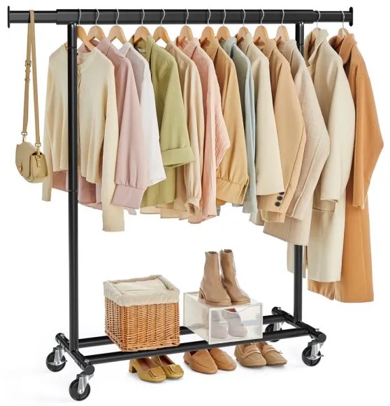 Appendiabiti mobile a piantana LINEA, nero