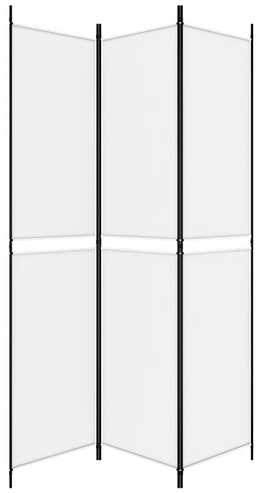 Divisorio a 3 pannelli bianco 150x220 cm in tessuto