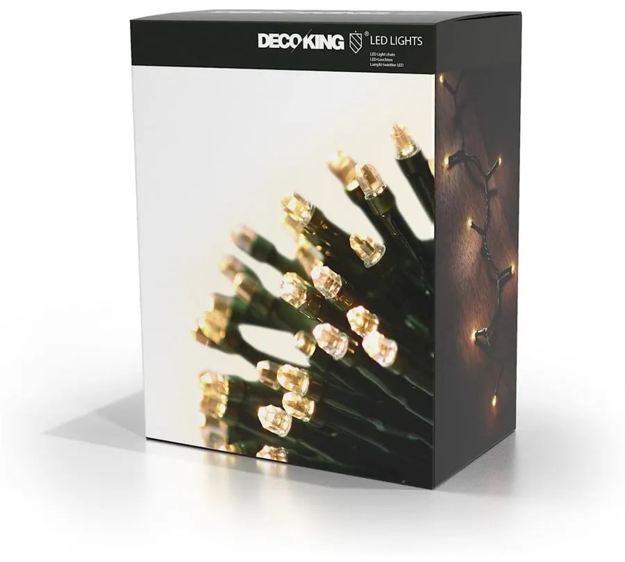 Catena luminosa a LED verde, 200 luci, lunghezza 19,93 m - DecoKing