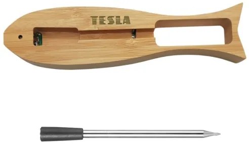 TESLA Electronics - Termometro smart per la carne con supporto di ricarica 0-300 °C 5V IP67