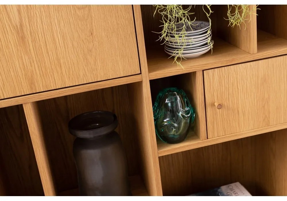 Libreria in rovere decorato in colore naturale 90x180 cm Rangoon - Actona