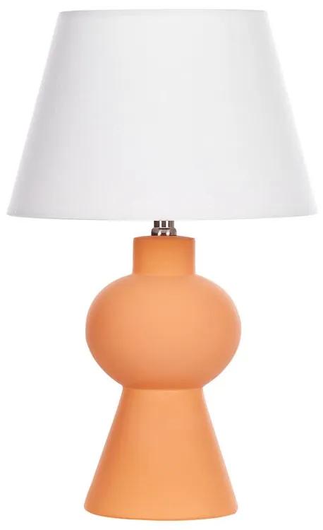 Lampada da tavolo ceramica arancione FABILOS Beliani