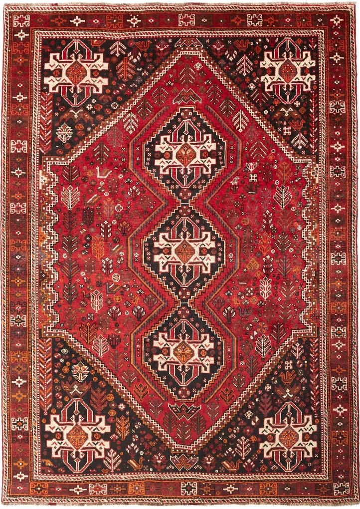 Shiraz Tappeto persiano 300x220 Rosso (Iran) Annodato A Mano